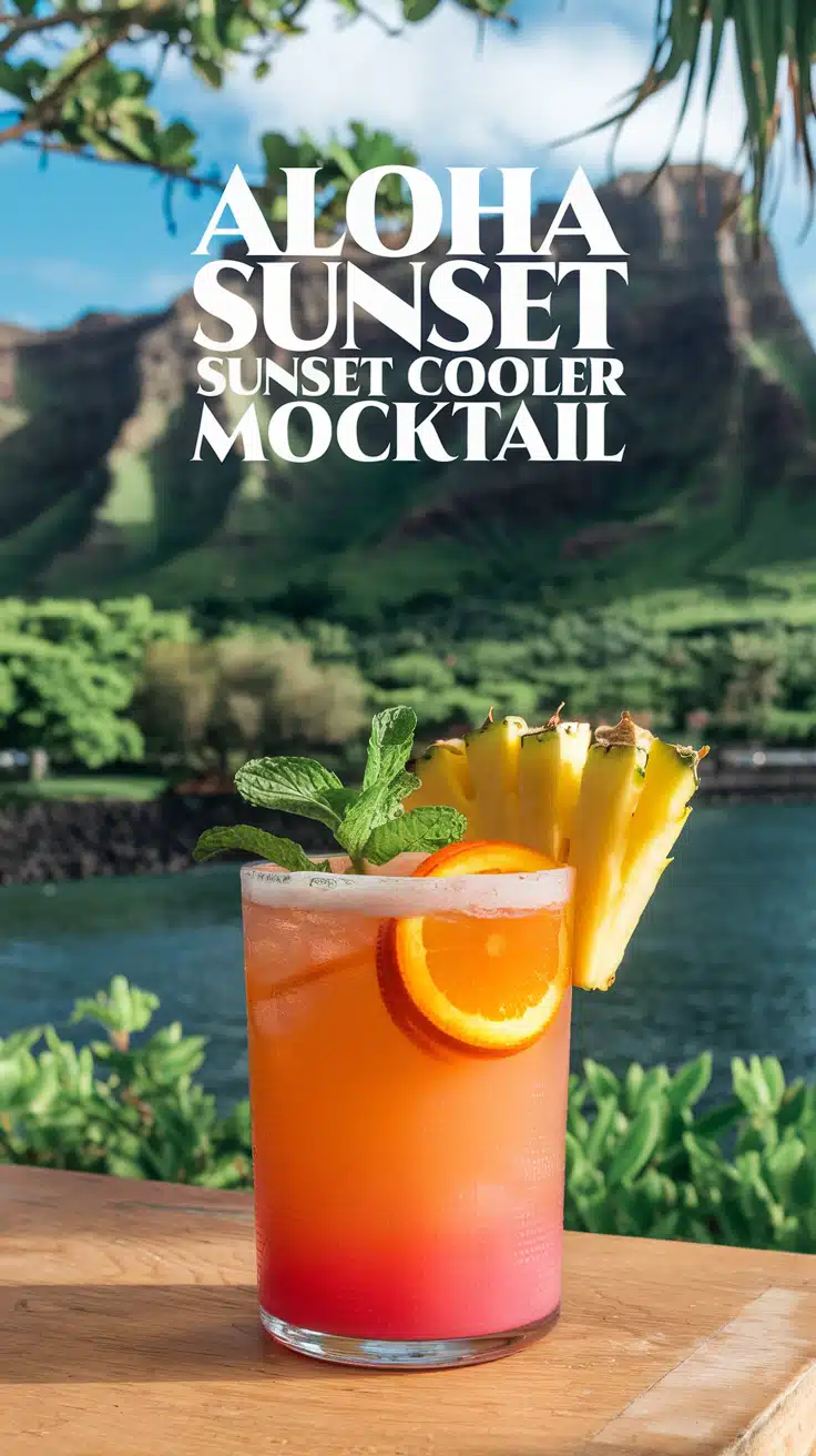 Aloha Sunset Cooler Mocktail