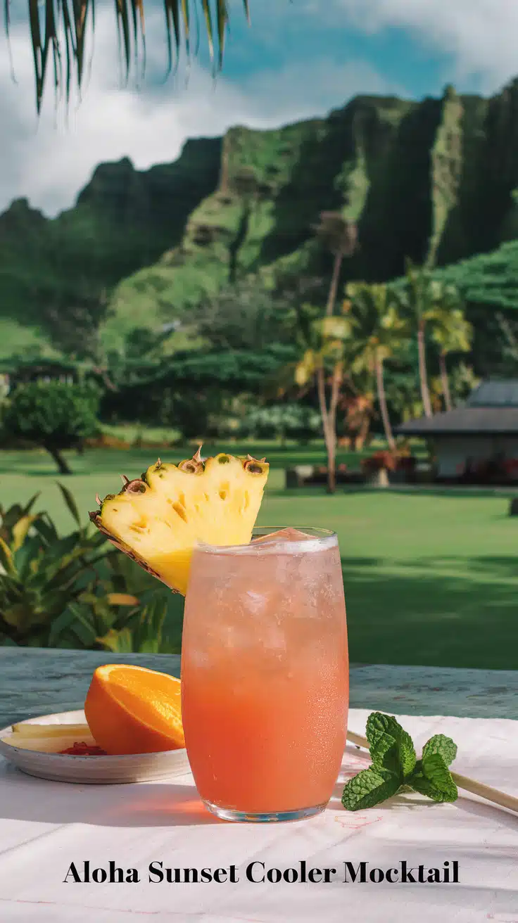 Aloha Sunset Cooler Mocktail