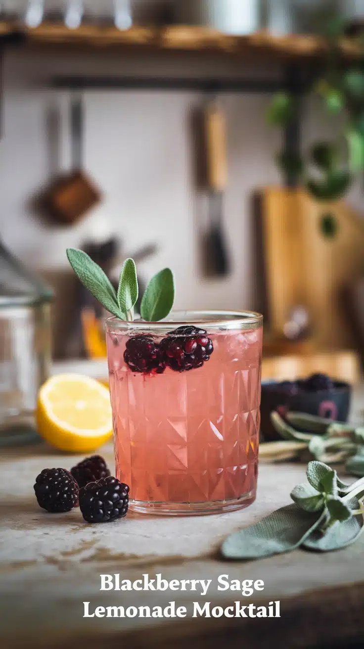 Blackberry Sage Lemonade Mocktail