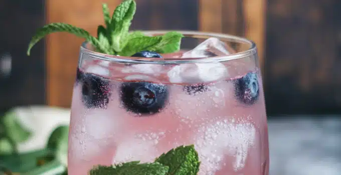 Blueberry Mint Lemonade Mocktail