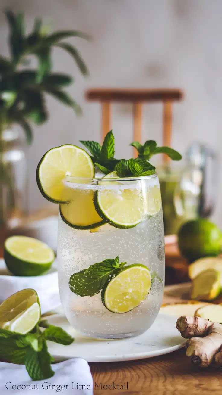 Coconut Ginger Lime Mocktail 