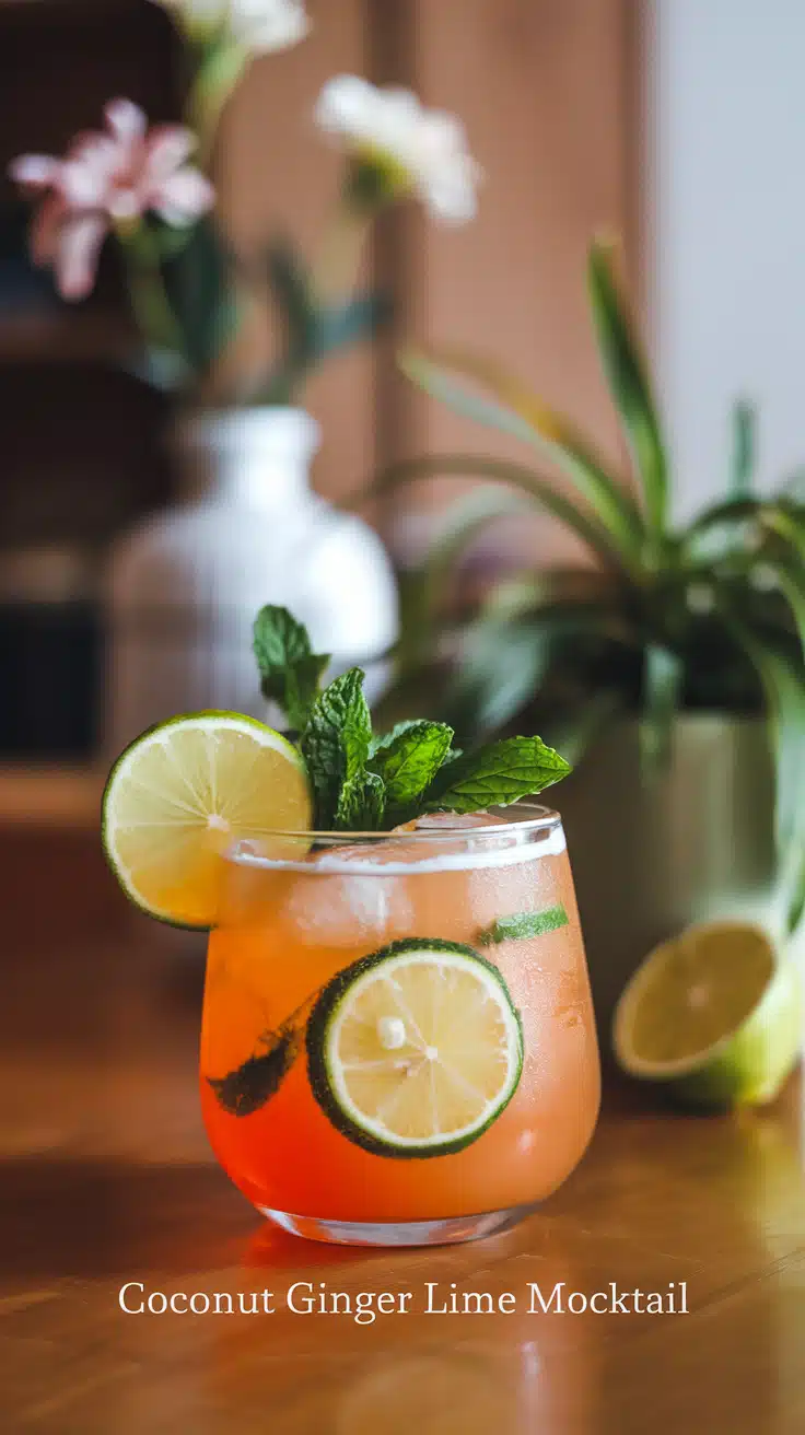 Coconut Ginger Lime Mocktail 