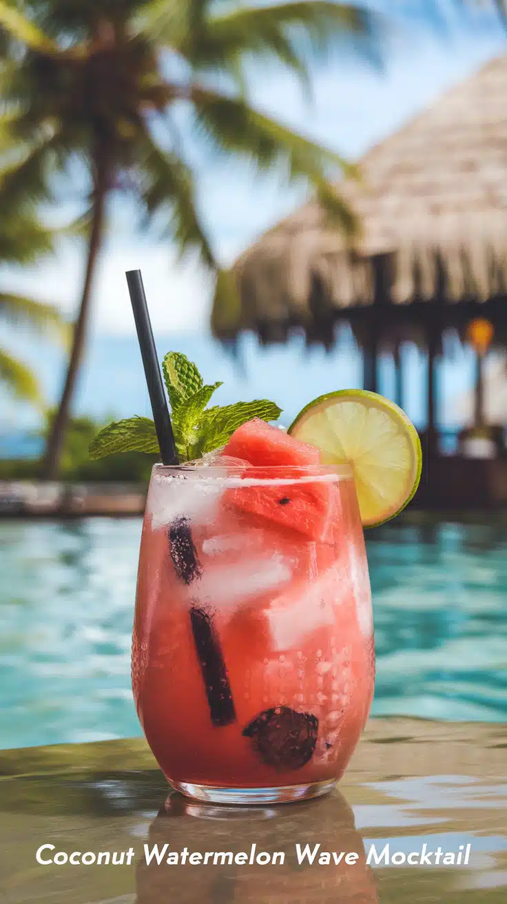Coconut Watermelon Wave Mocktail