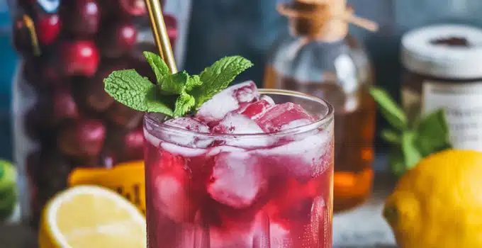 Frozen Tart Cherry Lemonade Mocktail