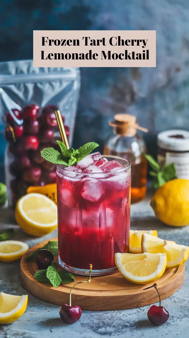 Frozen Tart Cherry Lemonade Mocktail