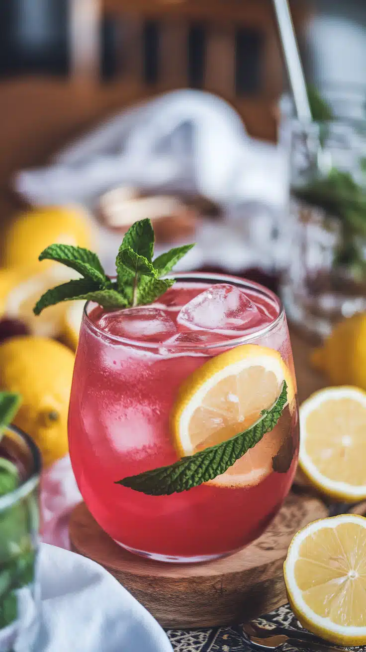 Frozen Tart Cherry Lemonade Mocktail