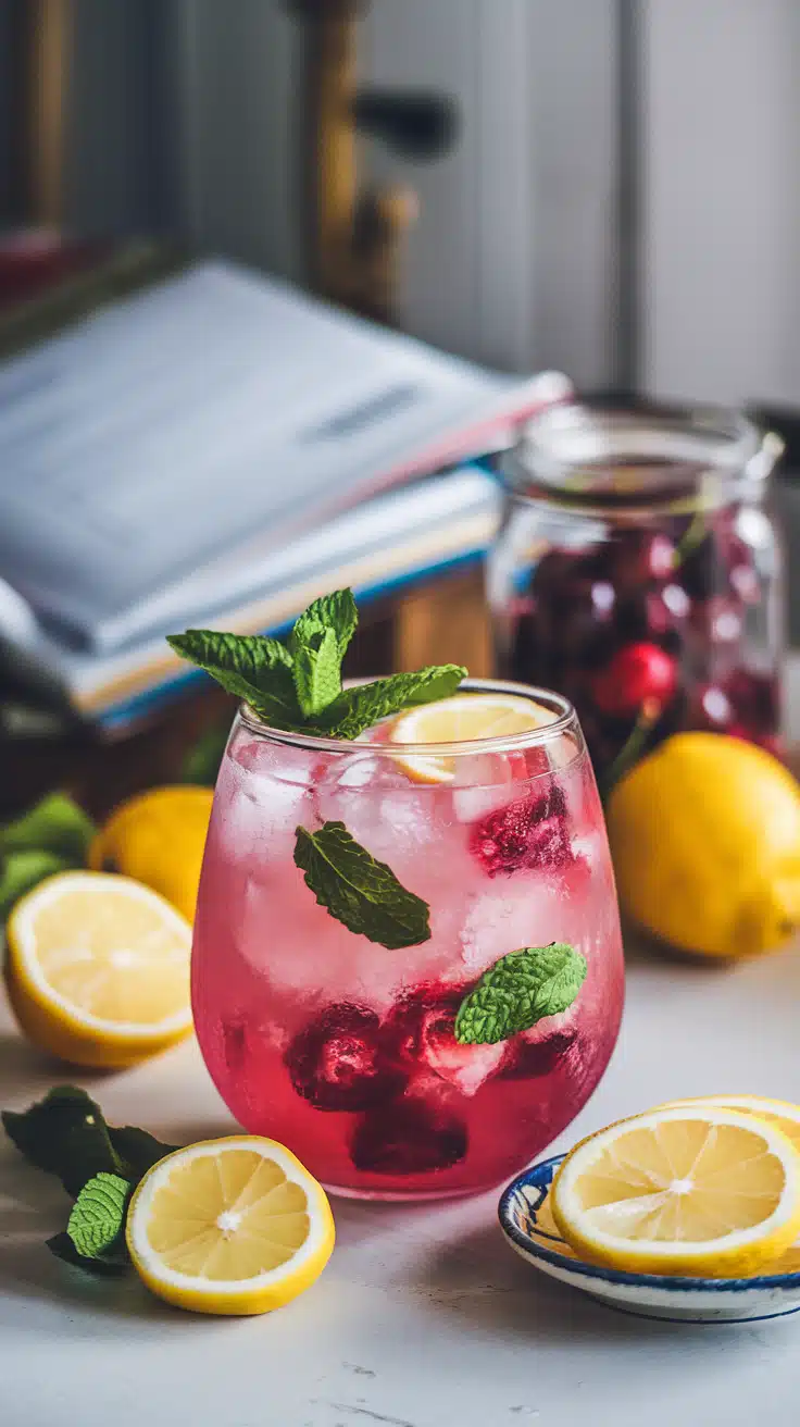 Frozen Tart Cherry Lemonade Mocktail