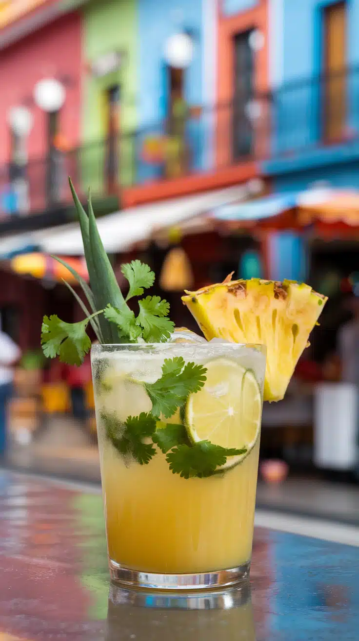 Pineapple Cilantro Smash Mocktail 