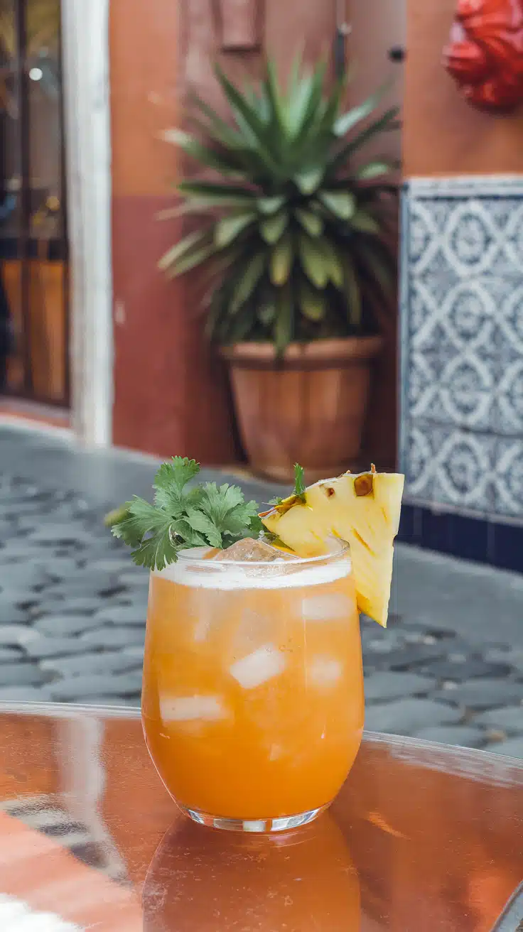 Pineapple Cilantro Smash Mocktail 