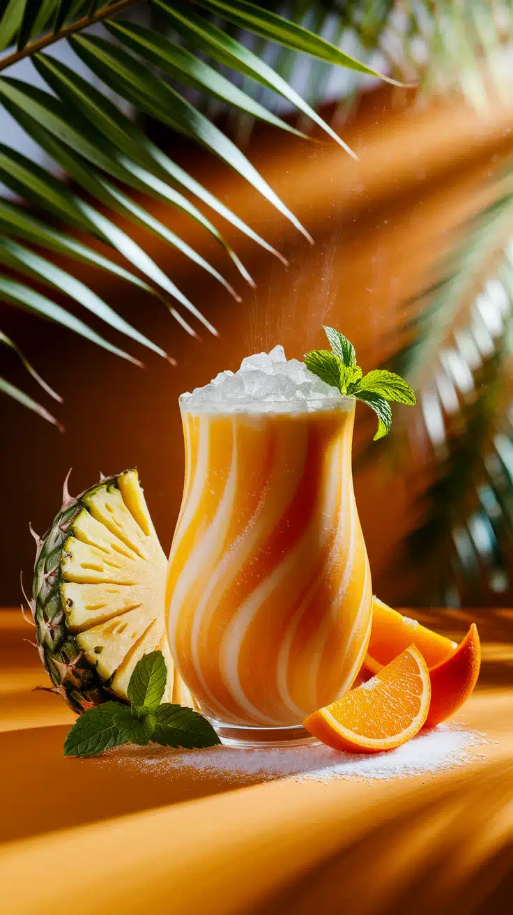 Pineapple Orange Coconut Wave Mocktail