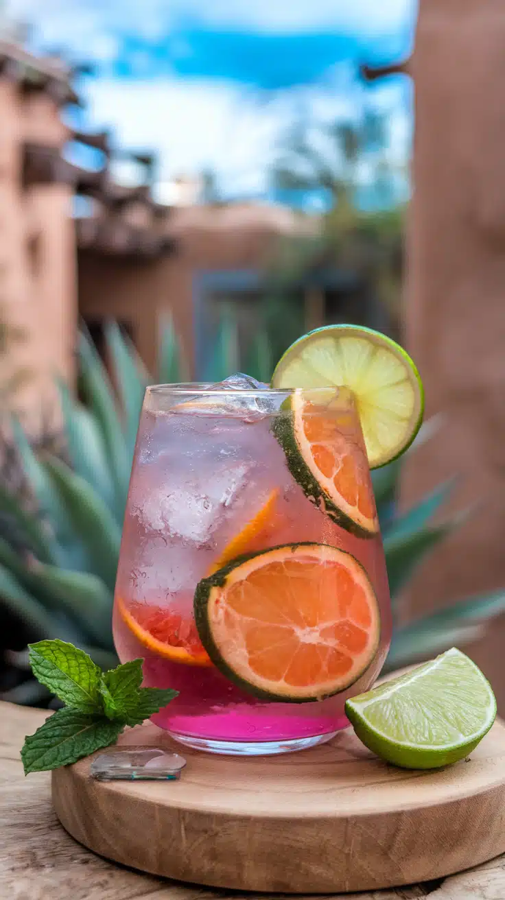 Prickly Pear Citrus Mocktail
