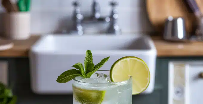 Sparkling Mint Lime Mocktail