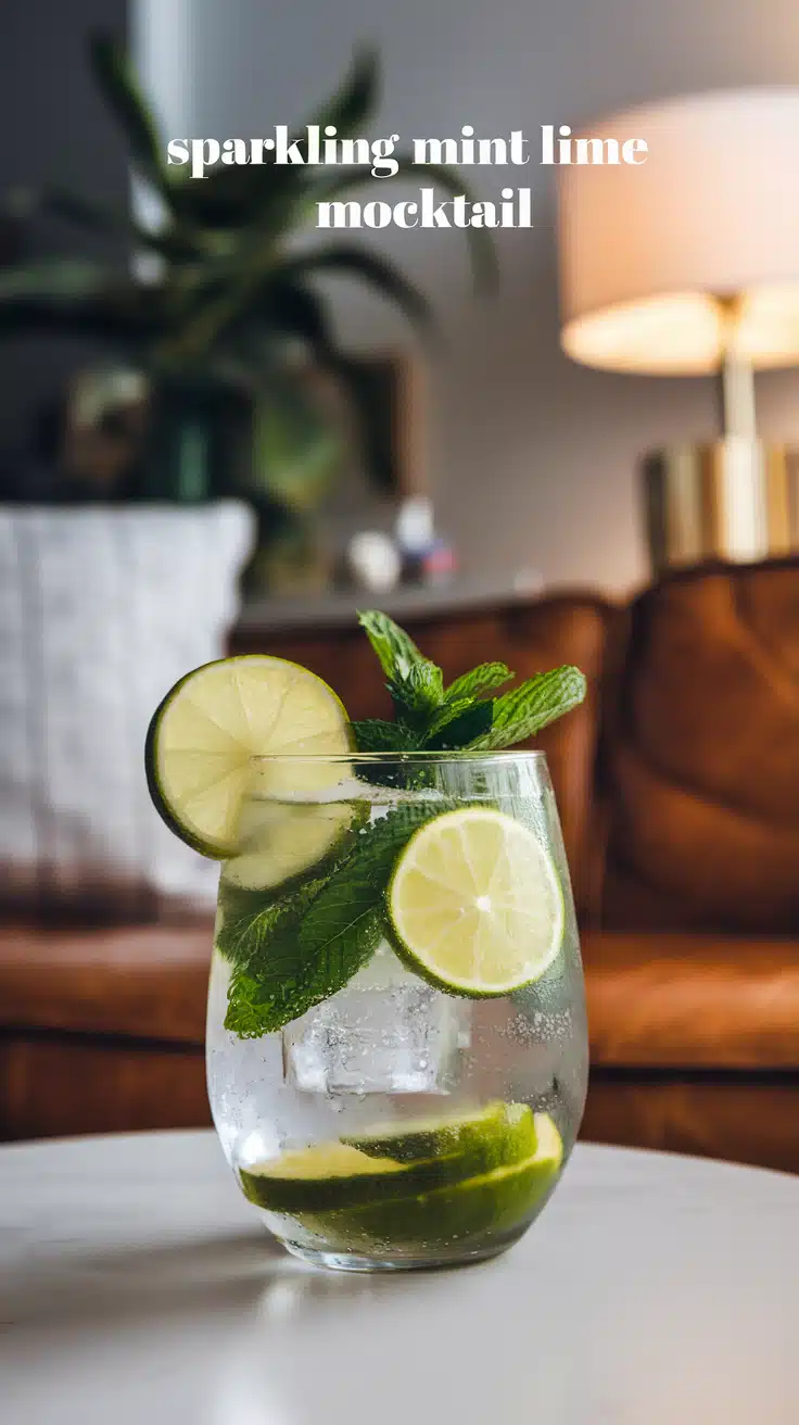 Sparkling Mint Lime Mocktail