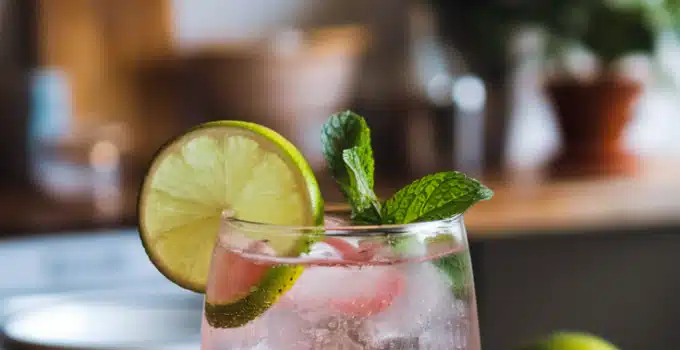 Sparkling Tart Cherry Lime Mocktail