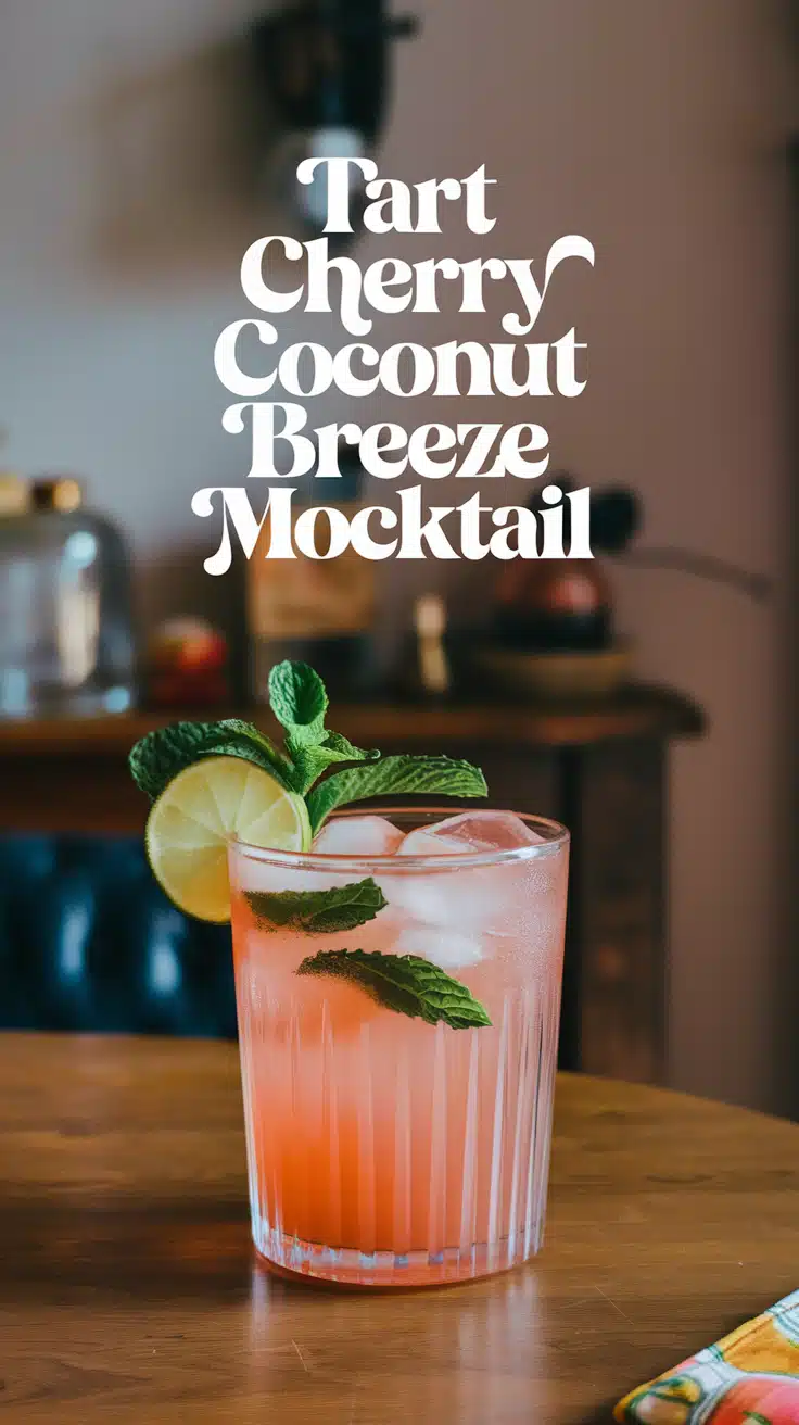 Tart Cherry Coconut Breeze Mocktail
