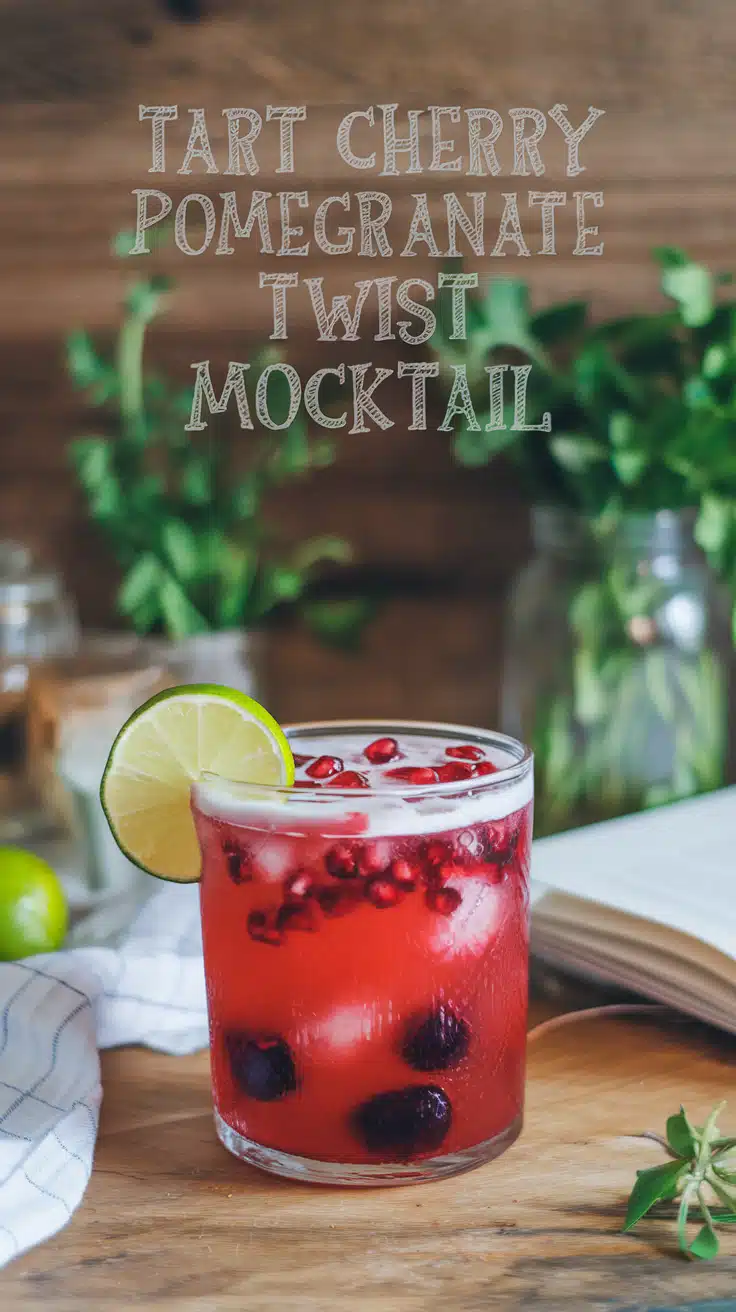 Tart Cherry Pomegranate Twist Mocktail