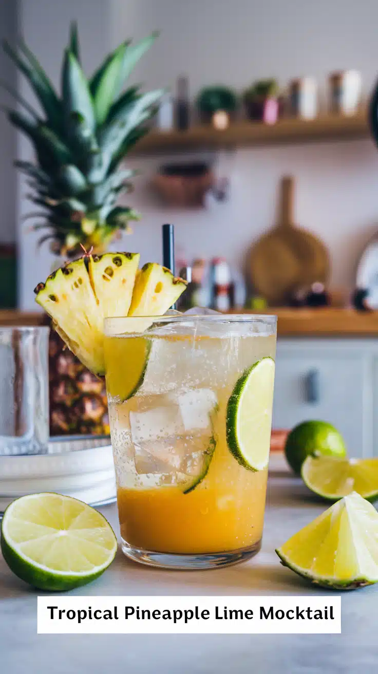 Tropical Pineapple Lime Mocktail