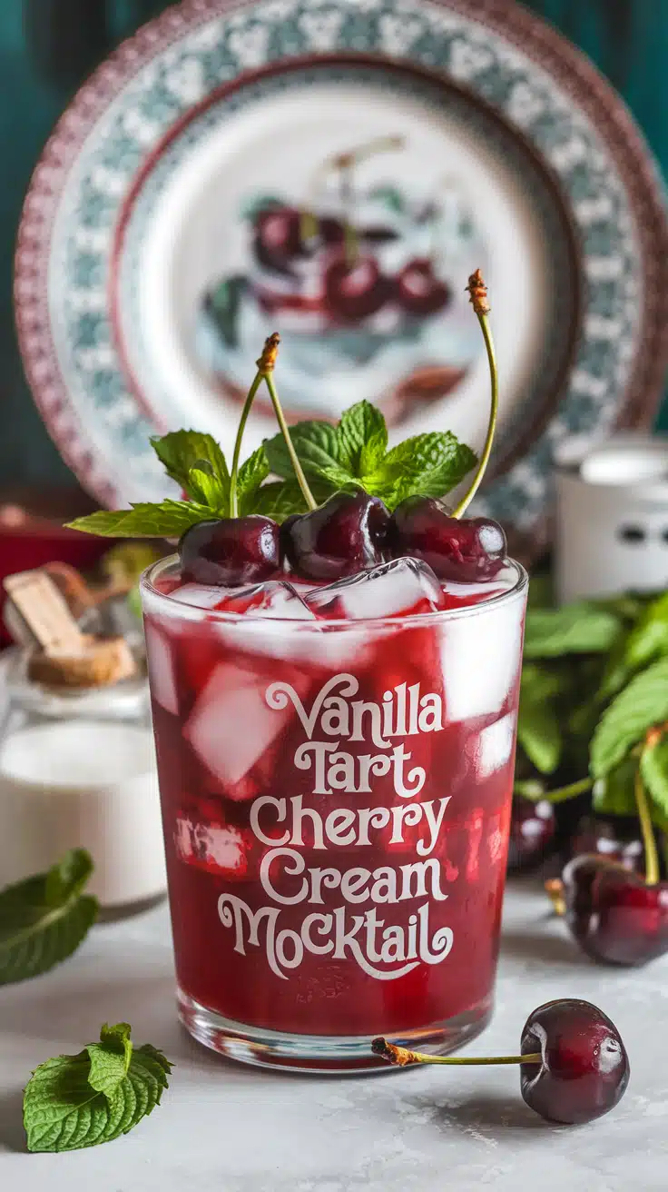 Vanilla Tart Cherry Cream Mocktail