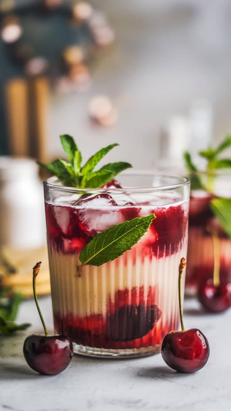 Vanilla Tart Cherry Cream Mocktail