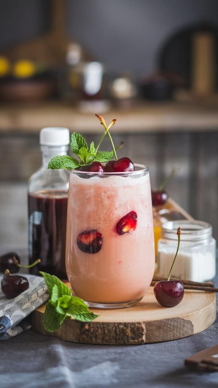 Vanilla Tart Cherry Cream Mocktail