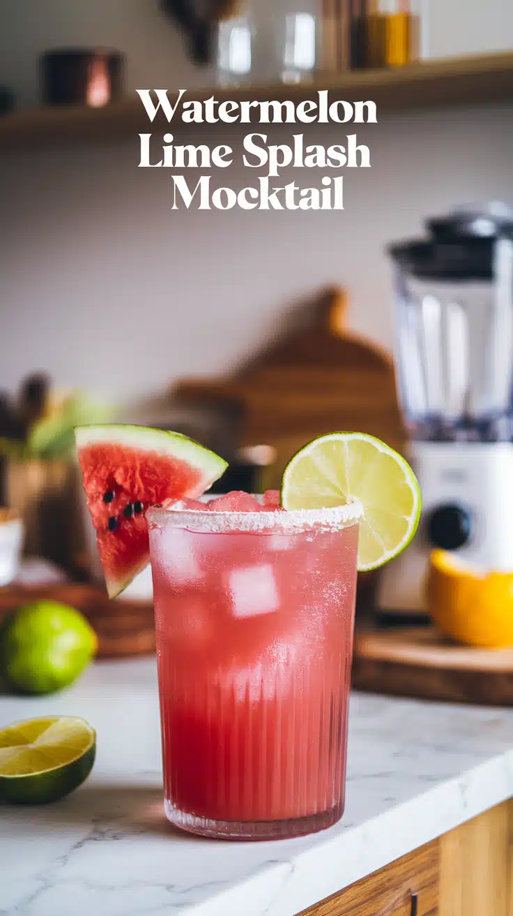 Watermelon Lime Splash Mocktail