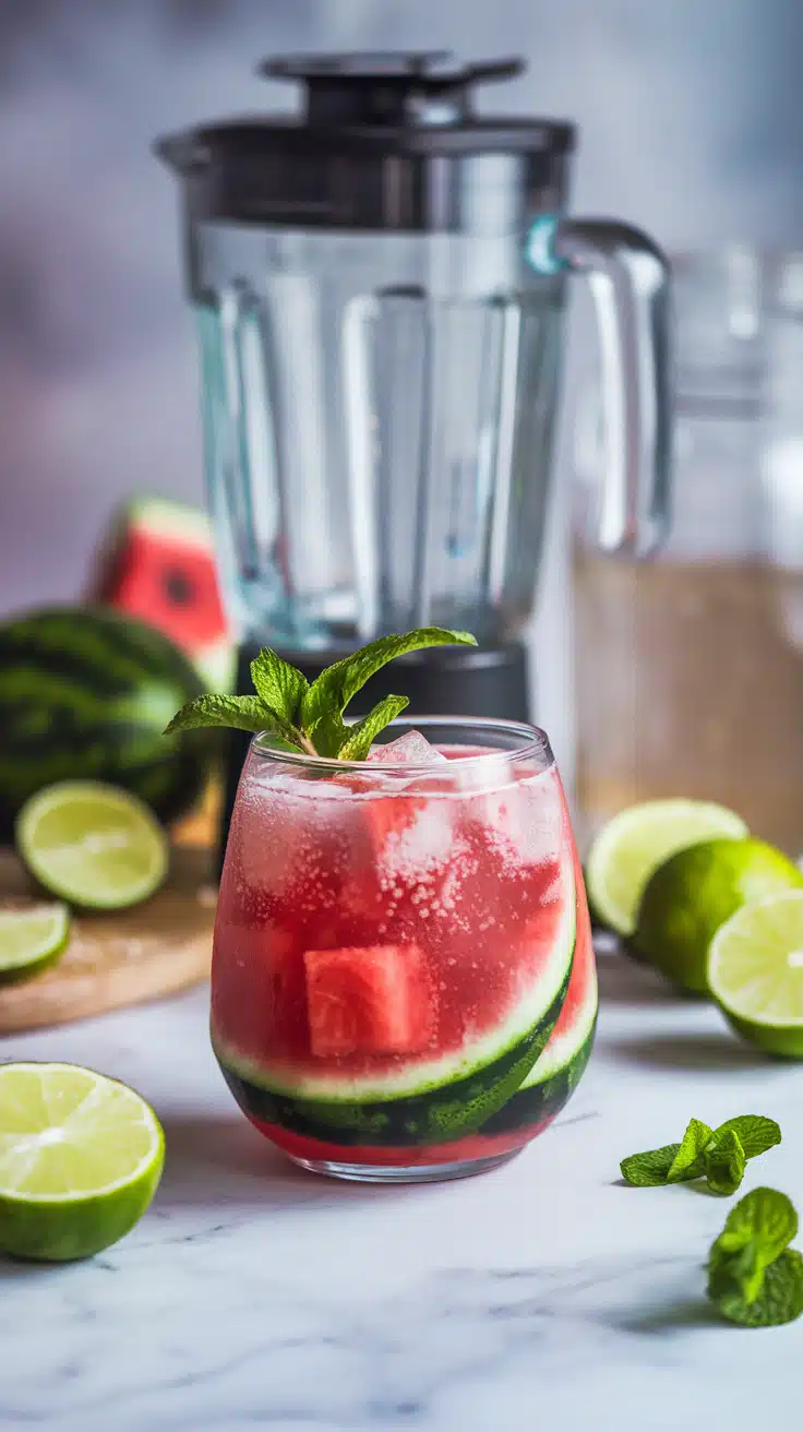 Watermelon Lime Splash Mocktail