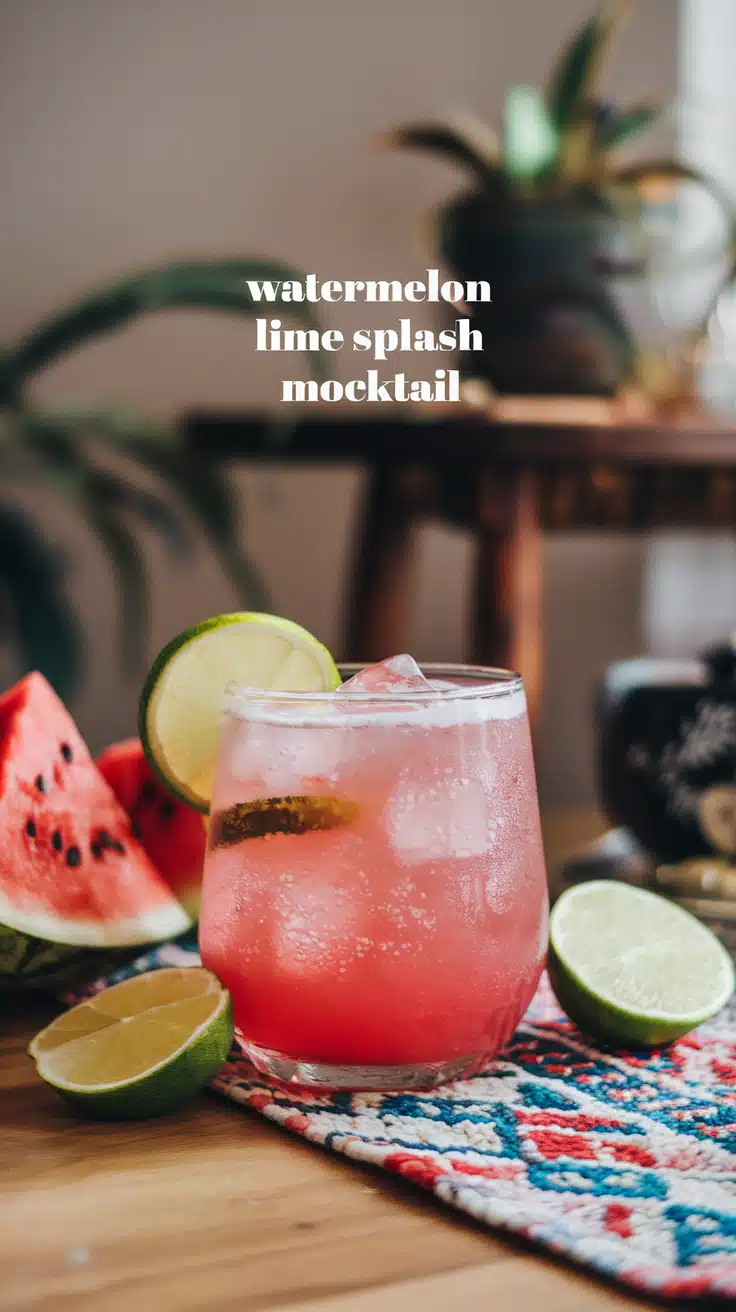 Watermelon Lime Splash Mocktail