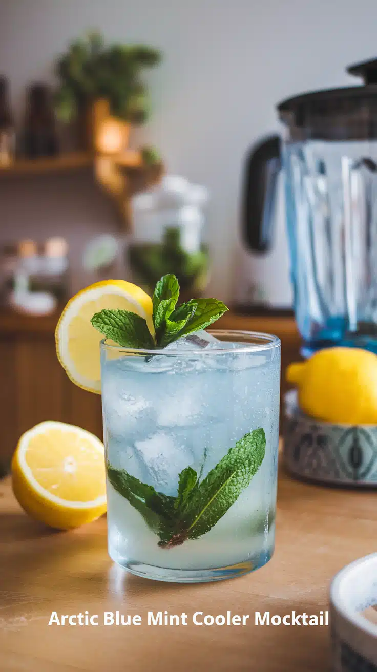 Arctic Blue Mint Cooler Mocktail