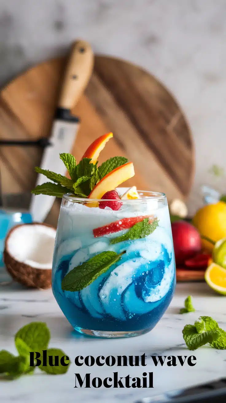 Blue Coconut Wave Mocktail