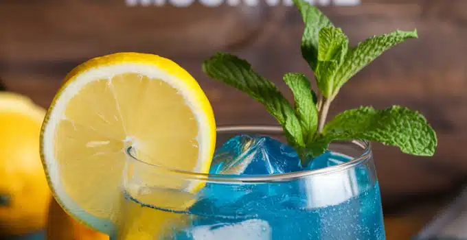 Blue Lagoon Sparkle Mocktail