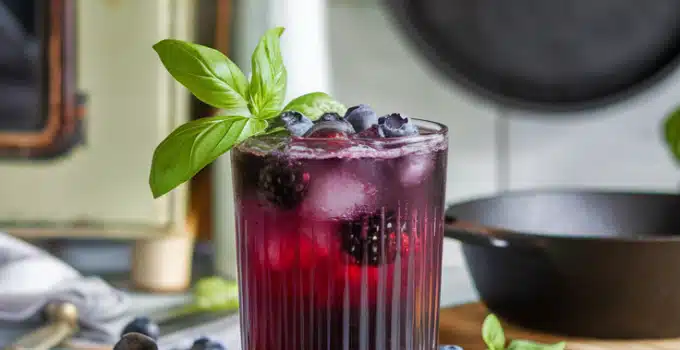 Blueberry Basil Bliss Mocktail