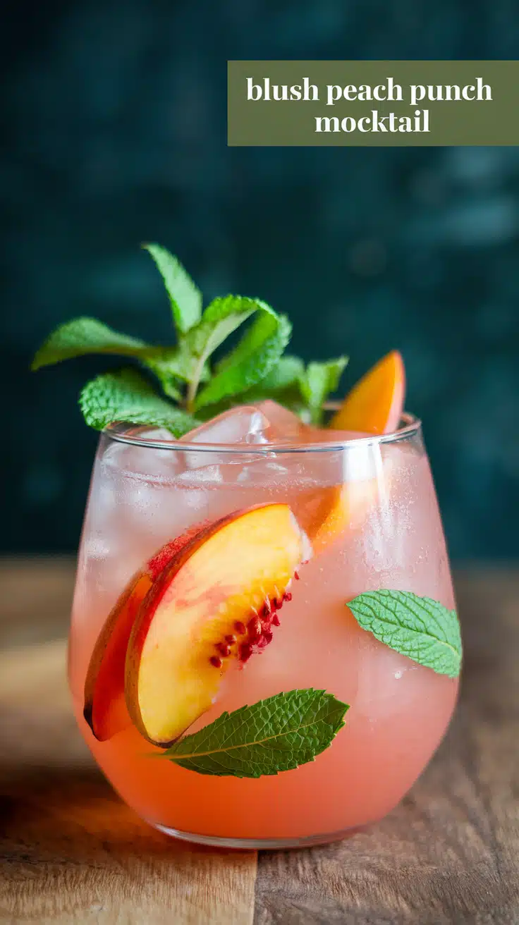 Blush Peach Punch Mocktail