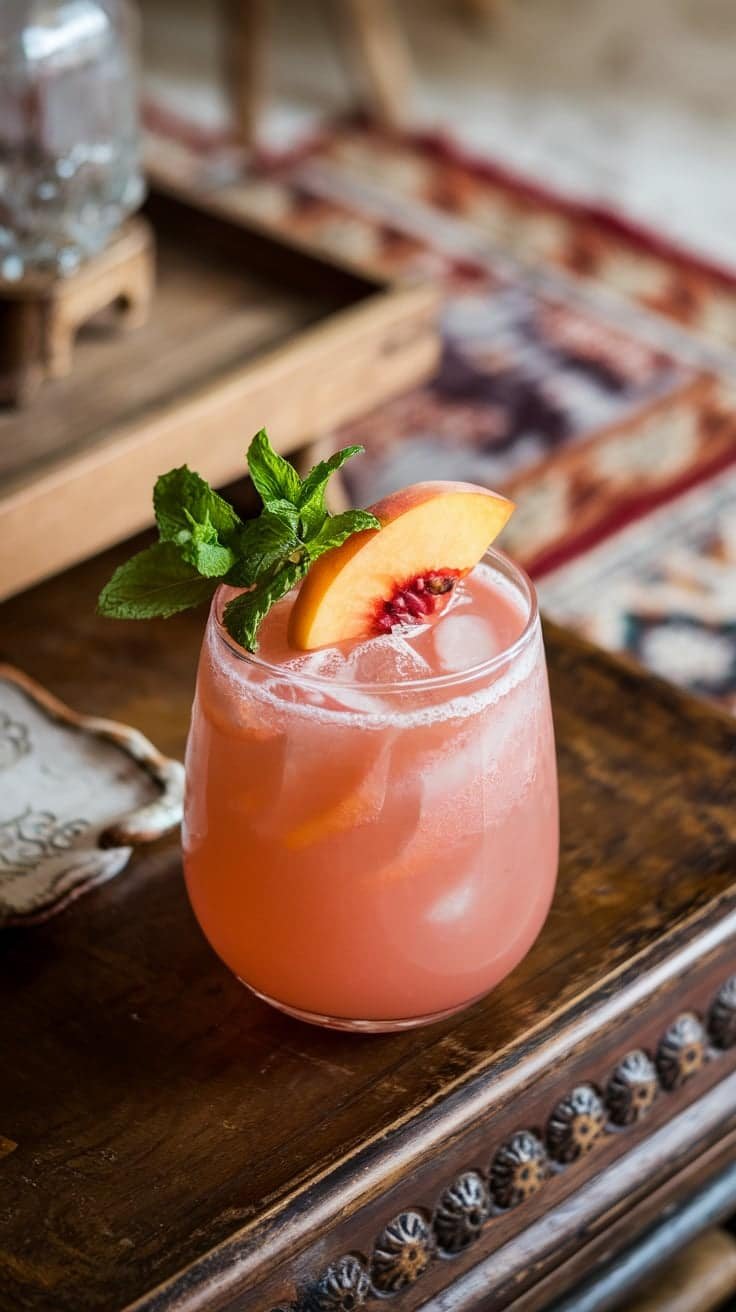 Blush Peach Punch Mocktail
