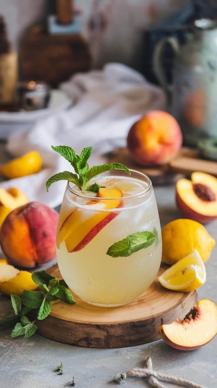 Chamomile Peach Calm Mocktail