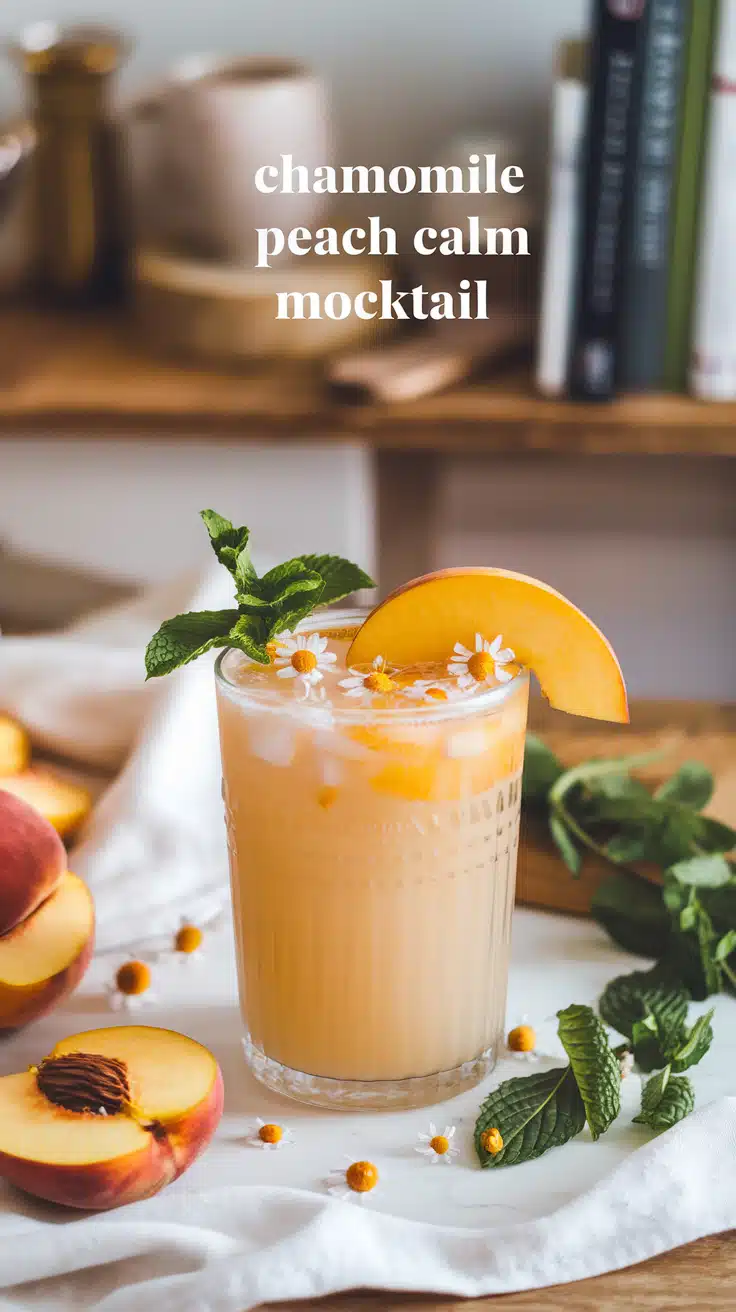 Chamomile Peach Calm Mocktail