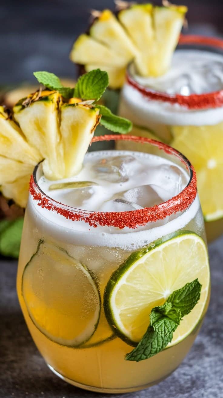 Coconut Pineapple Sparkler Mocktail