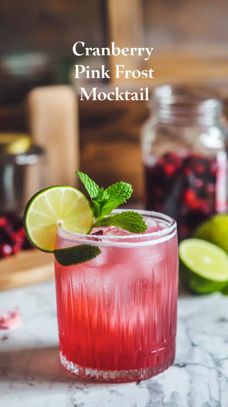 Cranberry Pink Frost Mocktail