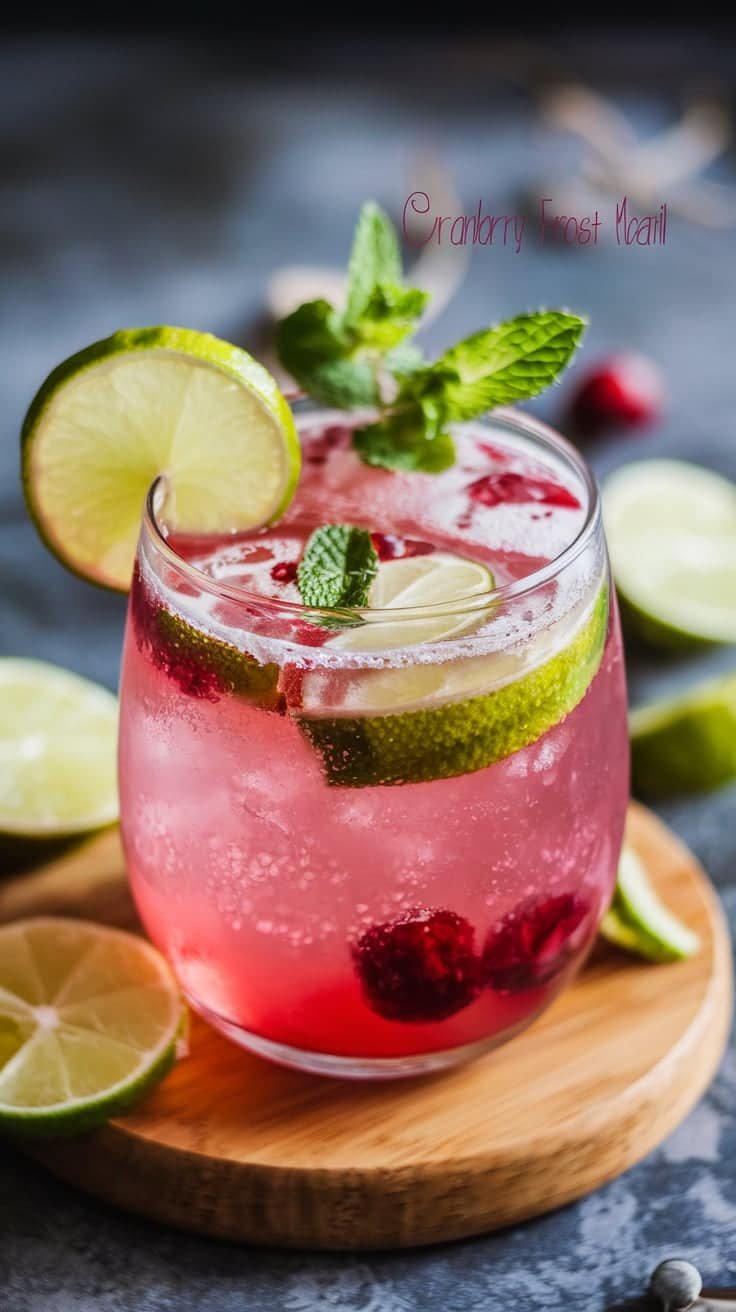 Cranberry Pink Frost Mocktail