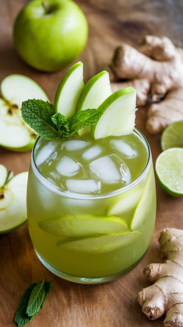 Green Apple Ginger Glow Mocktail