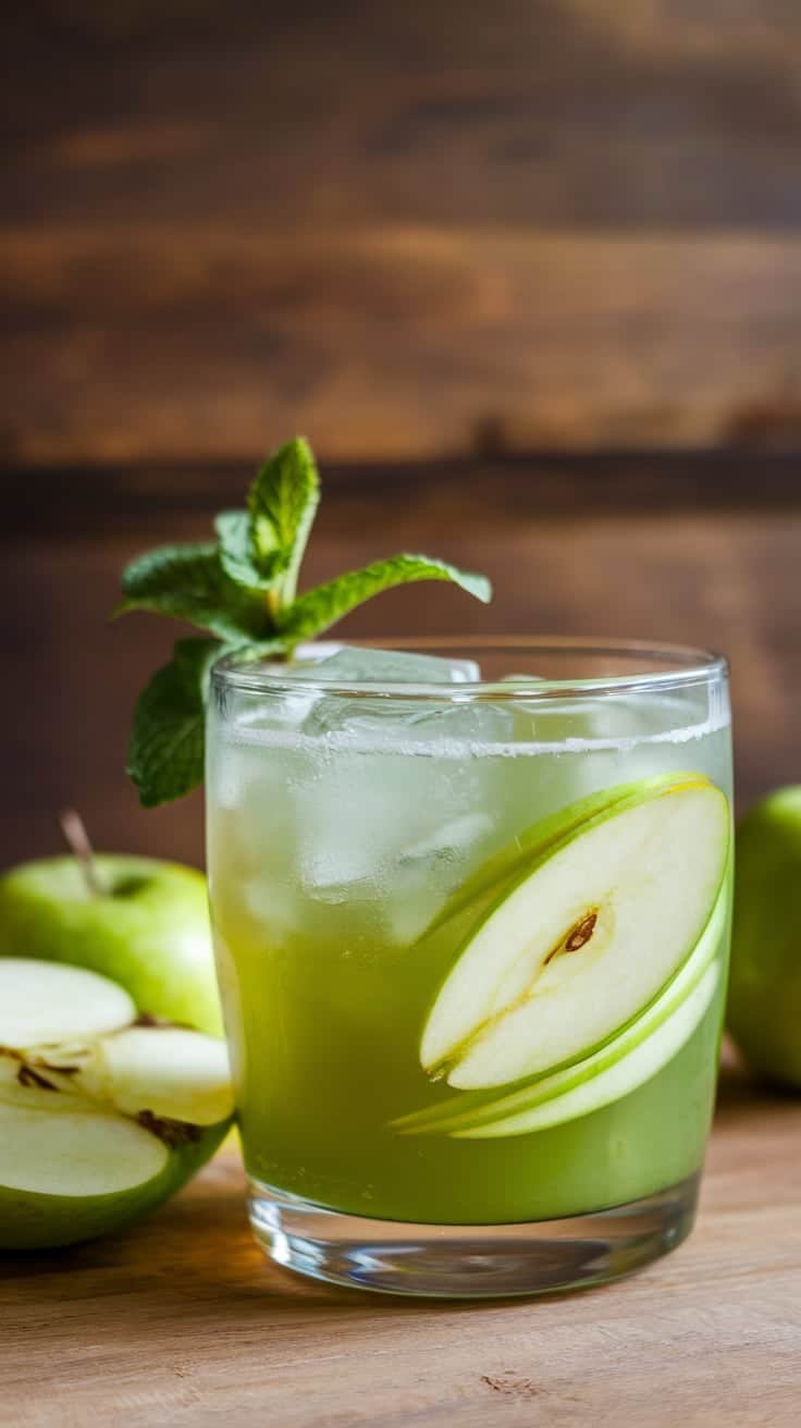 Green Apple Ginger Glow Mocktail