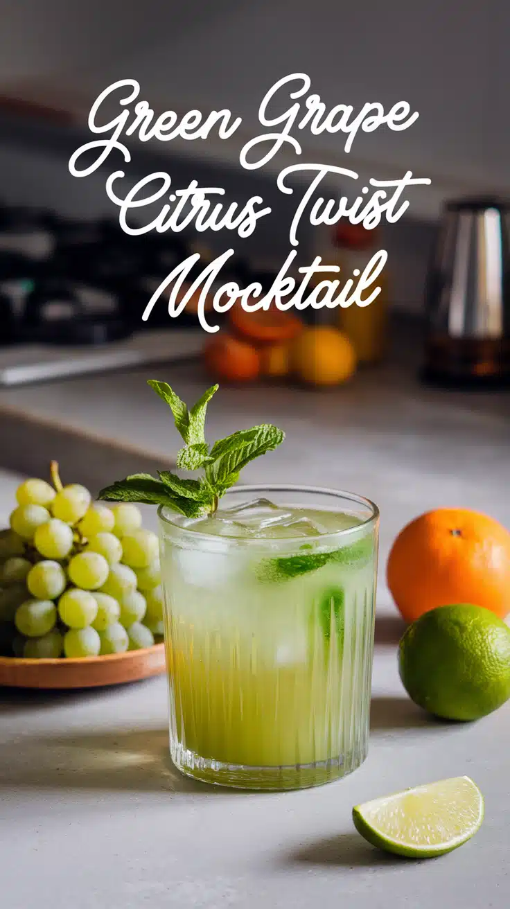 Green Grape Citrus Twist Mocktail
