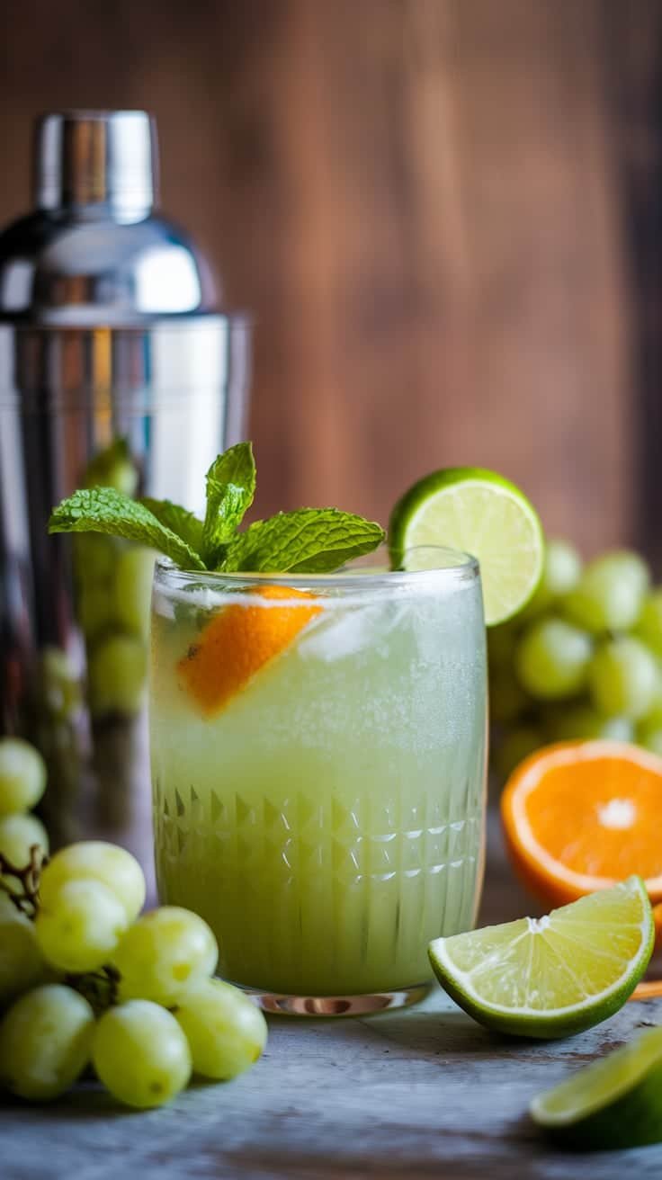 Green Grape Citrus Twist Mocktail