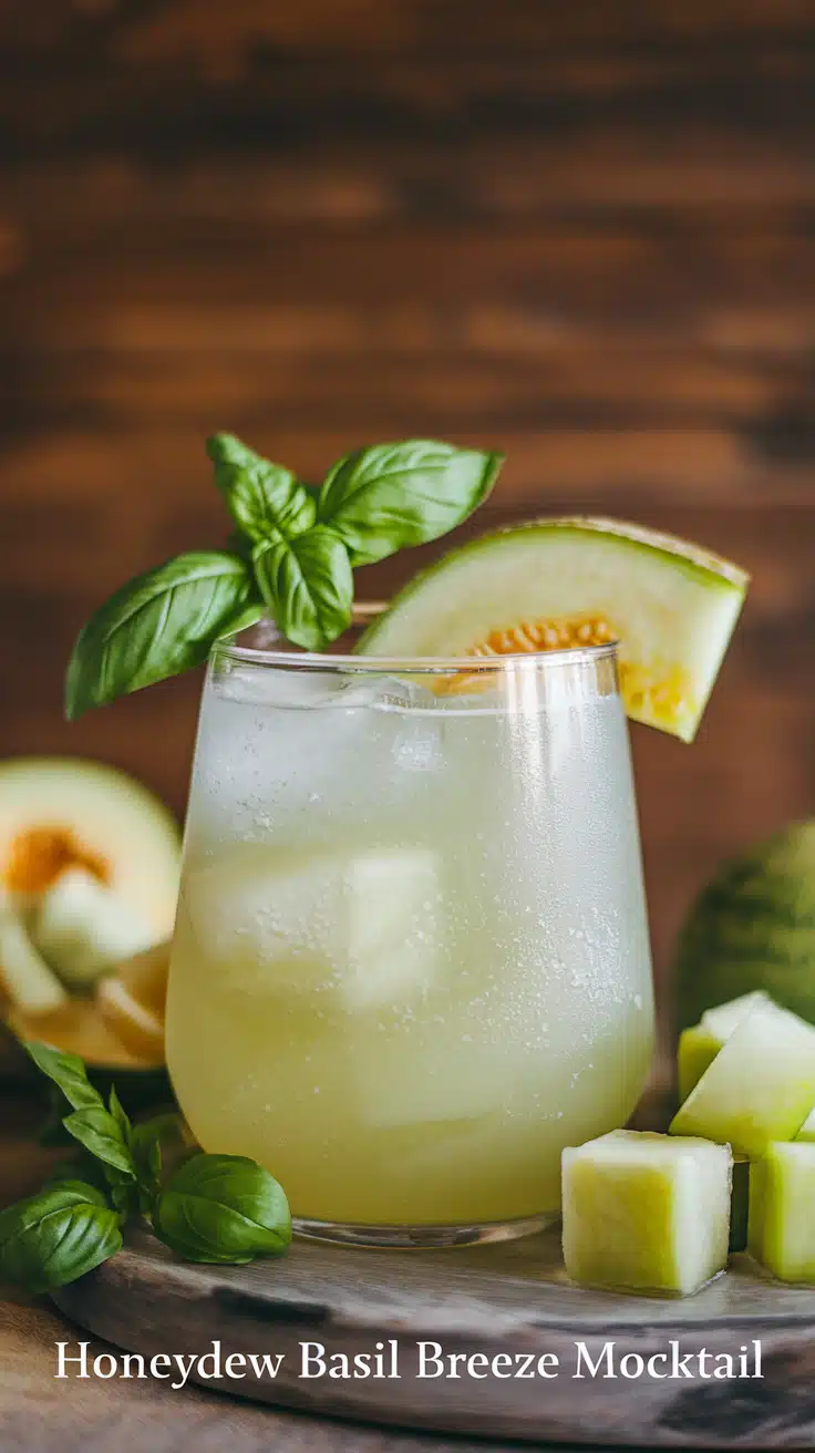 Honeydew Basil Breeze Mocktail