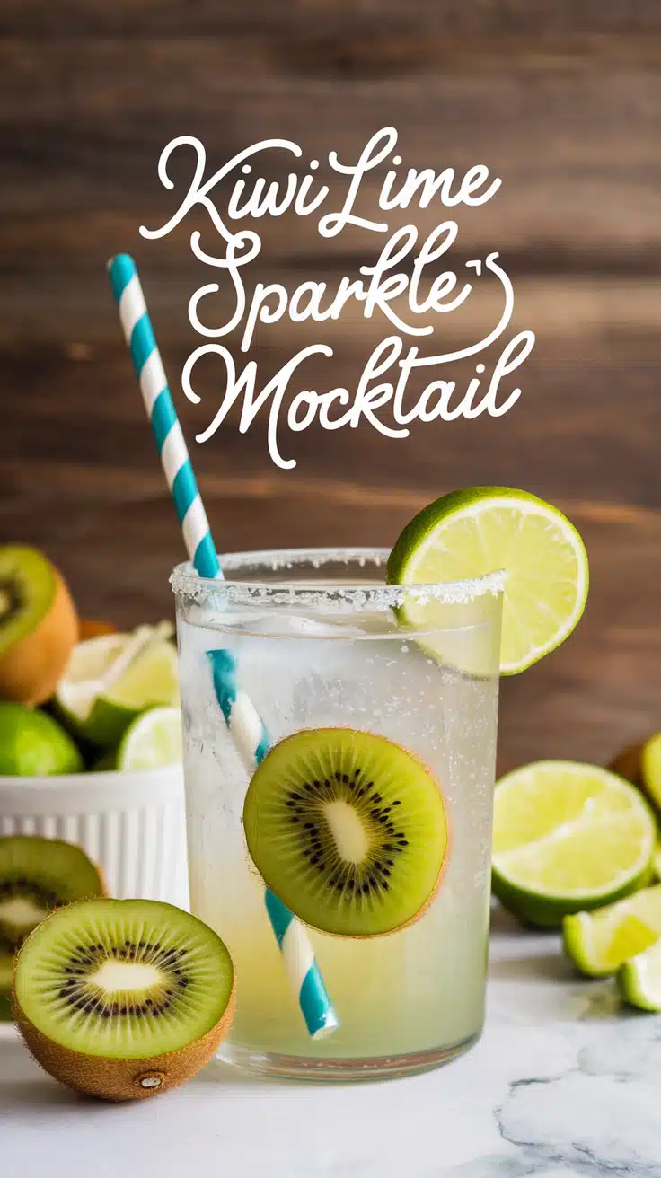 Kiwi Lime Sparkle Mocktail