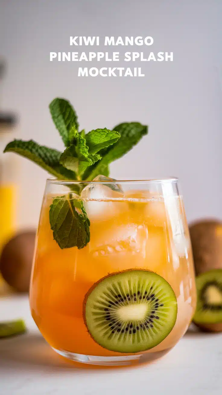 Kiwi Mango Pineapple Splash Mocktail