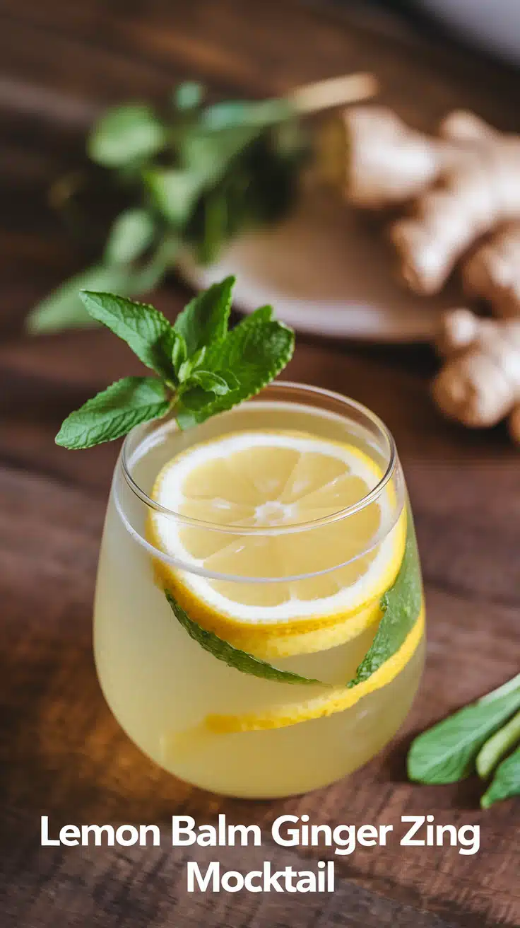 Lemon Balm Ginger Zing Mocktail