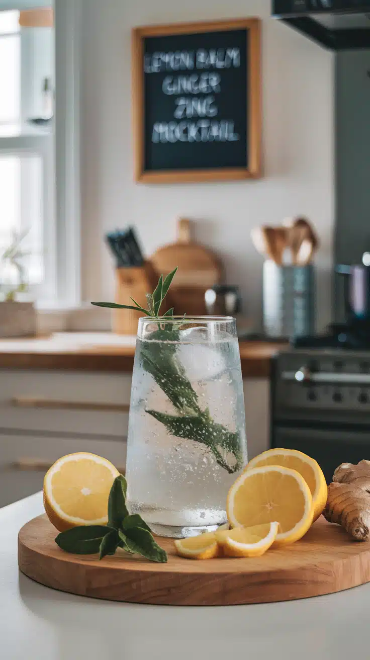 Lemon Balm Ginger Zing Mocktail
