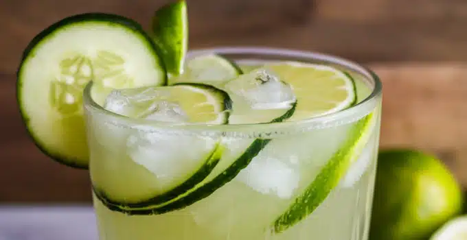 Lime Cucumber Refresher Mocktail