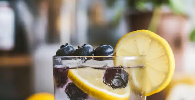 Midnight Blueberry Lemonade Mocktail