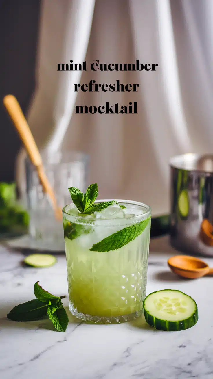 Mint Cucumber Refresher Mocktail